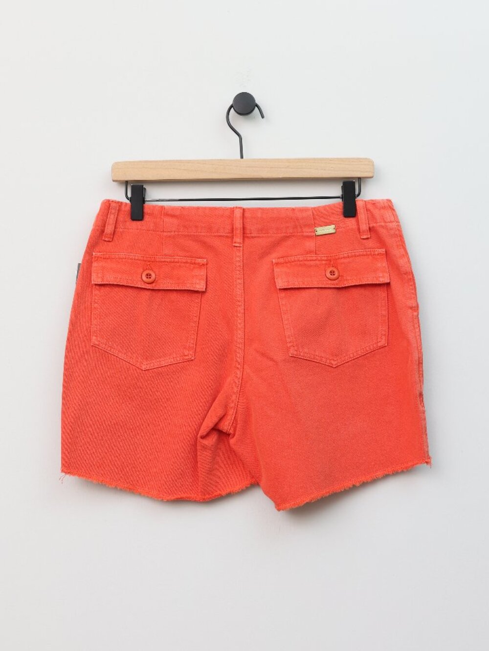 Le Superbe Beach Crawler Cut Off Shorts Orange Size 6 NWT Raw Hem Cotton - Picture 3 of 5